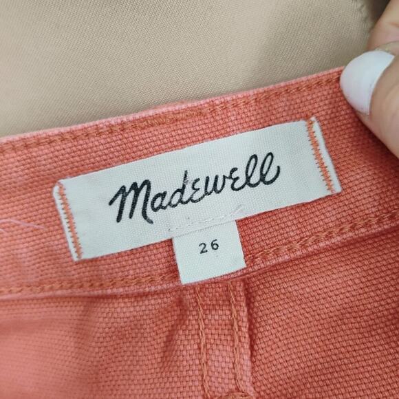 Madewell Camp Shorts Elasticized Waist Orange Size 26 AJ524 3” Inseam - Picture 9 of 11